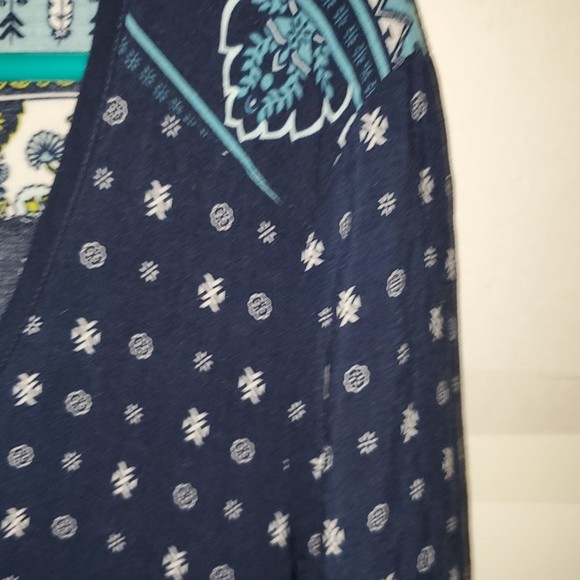 Garage Women's Romper Shorts Outfit Blue & Floral Print Long Sleeves Size S/P - Picture 9 of 16